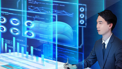 大气蓝色震撼 解锁AE模板中的智能科技美学